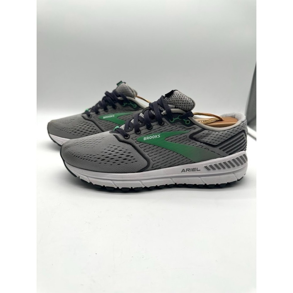 Brooks Ariel 20 Running Shoes Gray Green Women 8 Wide D Support Stability Comfor
